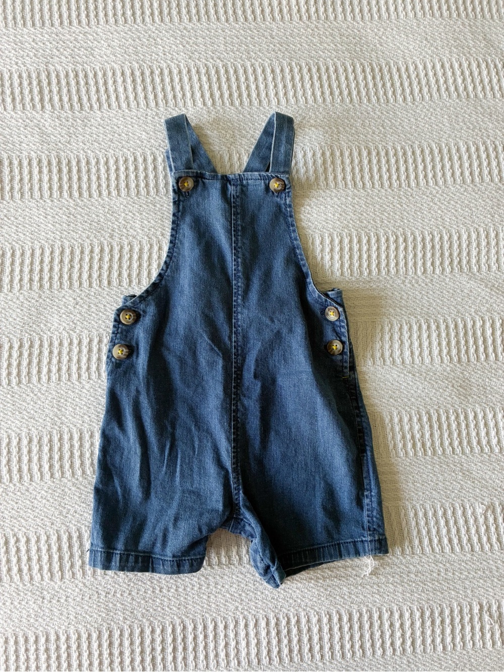 Baby Boden Indigo Denim Short Overalls